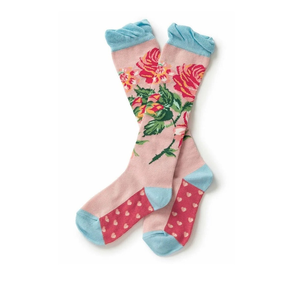 Matilda Jane Girls Skip to My Lou Socks Size Small Pink New
